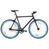 Bicicleta De Piñón Fijo Negro Y Azul 700c 51 Cm Vidaxl