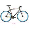Bicicleta De Piñón Fijo Negro Y Azul 700c 51 Cm Vidaxl