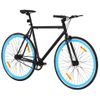 Bicicleta De Piñón Fijo Negro Y Azul 700c 55 Cm Vidaxl