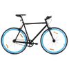 Bicicleta De Piñón Fijo Negro Y Azul 700c 59 Cm Vidaxl