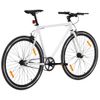 Bicicleta De Piñón Fijo Blanco Y Negro 700c 51 Cm Vidaxl