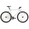 Bicicleta De Piñón Fijo Blanco Y Negro 700c 59 Cm Vidaxl