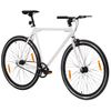 Bicicleta De Piñón Fijo Blanco Y Negro 700c 59 Cm Vidaxl