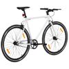 Bicicleta De Piñón Fijo Blanco Y Negro 700c 59 Cm Vidaxl