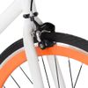 Bicicleta De Piñón Fijo Blanco Y Naranja 700c 55 Cm Vidaxl