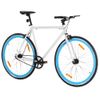 Bicicleta De Piñón Fijo Blanco Y Azul 700c 51 Cm Vidaxl