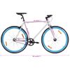 Bicicleta De Piñón Fijo Blanco Y Azul 700c 51 Cm Vidaxl