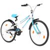 Bicicleta De Niño 24 Pulgadas Azul Y Blanca Vidaxl