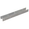 Anclajes De Valla 2 Uds Acero Galvanizado Plateado 7x6x60 Cm Vidaxl