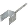 Anclajes De Valla 6 Uds Acero Galvanizado Plateado 7x6x30 Cm Vidaxl