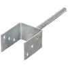 Anclajes De Valla 6 Uds Acero Galvanizado Plateado 8x6x30 Cm