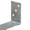 Anclajes De Valla 6 Uds Acero Galvanizado Plateado 8x6x30 Cm