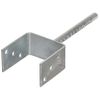 Anclajes De Valla 6 Uds Acero Galvanizado Plateado 10x6x30 Cm Vidaxl