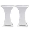 Mantel Elástico Para Mesa Alta 4 Unidades Blanco Ø60 Cm Vidaxl