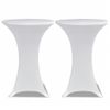 Mantel Elástico Para Mesa Alta 4 Unidades Blanco Ø80 Cm Vidaxl