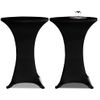 Mantel Elástico Para Mesa Alta 4 Unidades Negro Ø80 Cm Vidaxl