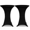 Mantel Elástico Para Mesa Alta 4 Unidades Negro Ø80 Cm Vidaxl