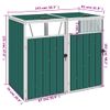 Cobertizo Doble Contenedor De Basura Acero Verde 143x81x121 Cm Vidaxl