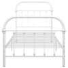 Estructura De Cama Sin Colchón Metal Blanco 90x200 Cm Vidaxl