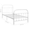 Estructura De Cama De Metal Blanco 90x200 Cm Vidaxl