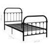 Estructura De Cama Sin Colchón Metal Negro 90x200 Cm Vidaxl