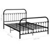 Estructura De Cama De Metal Negro 120x200 Cm Vidaxl