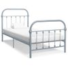 Estructura De Cama De Metal Gris 100x200 Cm Vidaxl