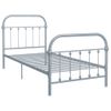 Estructura De Cama De Metal Gris 100x200 Cm Vidaxl