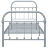 Estructura De Cama De Metal Gris 100x200 Cm Vidaxl