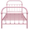 Estructura De Cama De Metal Rosa 90x200 Cm Vidaxl