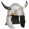 Casco Vikingo Fantasía Larp Acero Plateado Vidaxl