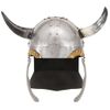 Casco Vikingo Fantasía Larp Acero Plateado Vidaxl