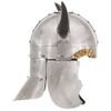 Casco Vikingo Fantasía Larp Acero Plateado Vidaxl