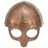 Réplica De Casco Vikingo Antiguo Larp Acero Cobre Vidaxl