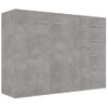 Aparador De Madera Contrachapada Gris Hormigón 105x30x75 Cm Vidaxl