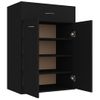 Mueble Zapatero De Madera Contrachapada Negro 60x35x84 Cm Vidaxl