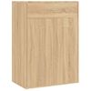 Mueble Zapatero De Madera Contrachapada Color Roble 60x35x84cm Vidaxl