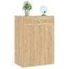 Mueble Zapatero De Madera Contrachapada Color Roble 60x35x84cm Vidaxl