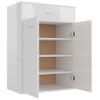 Mueble Zapatero De Contrachapada Blanco Brillante 60x35x84 Cm Vidaxl