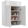 Mueble Zapatero De Contrachapada Blanco Brillante 60x35x84 Cm Vidaxl