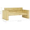 Banco De Jardã­n Madera De Pino Impregnada 179 Cm Vidaxl