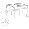 Pérgola Con Tejado Ajustable Acero Color Blanco Crema 3x3 M Vidaxl