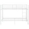 Cama Litera De Metal Blanca 90x200 Cm Vidaxl