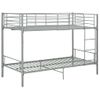 Cama Litera De Metal Gris 90x200 Cm Vidaxl