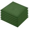 Losetas De Goma Protección De Caídas 6 Unidades Verde 50x50x3cm Vidaxl