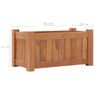 Arriate Elevado Madera Maciza De Teca 50x25x25 Cm Vidaxl