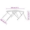 Toldo Bimini De 3 Arcos Blanco 183x160x137 Cm Vidaxl