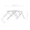 Toldo Bimini De 3 Arcos Blanco 183x180x137 Cm Vidaxl