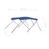 Toldo Bimini De 3 Arcos Azul 183x180x137 Cm Vidaxl