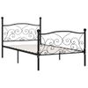 Estructura De Cama Con Somier Metal Negro 90x200 Cm Vidaxl